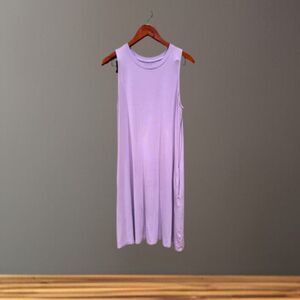 Time and Tru Womens Lavender Swing Tank Midi Dress M Soft Girl Minimalist